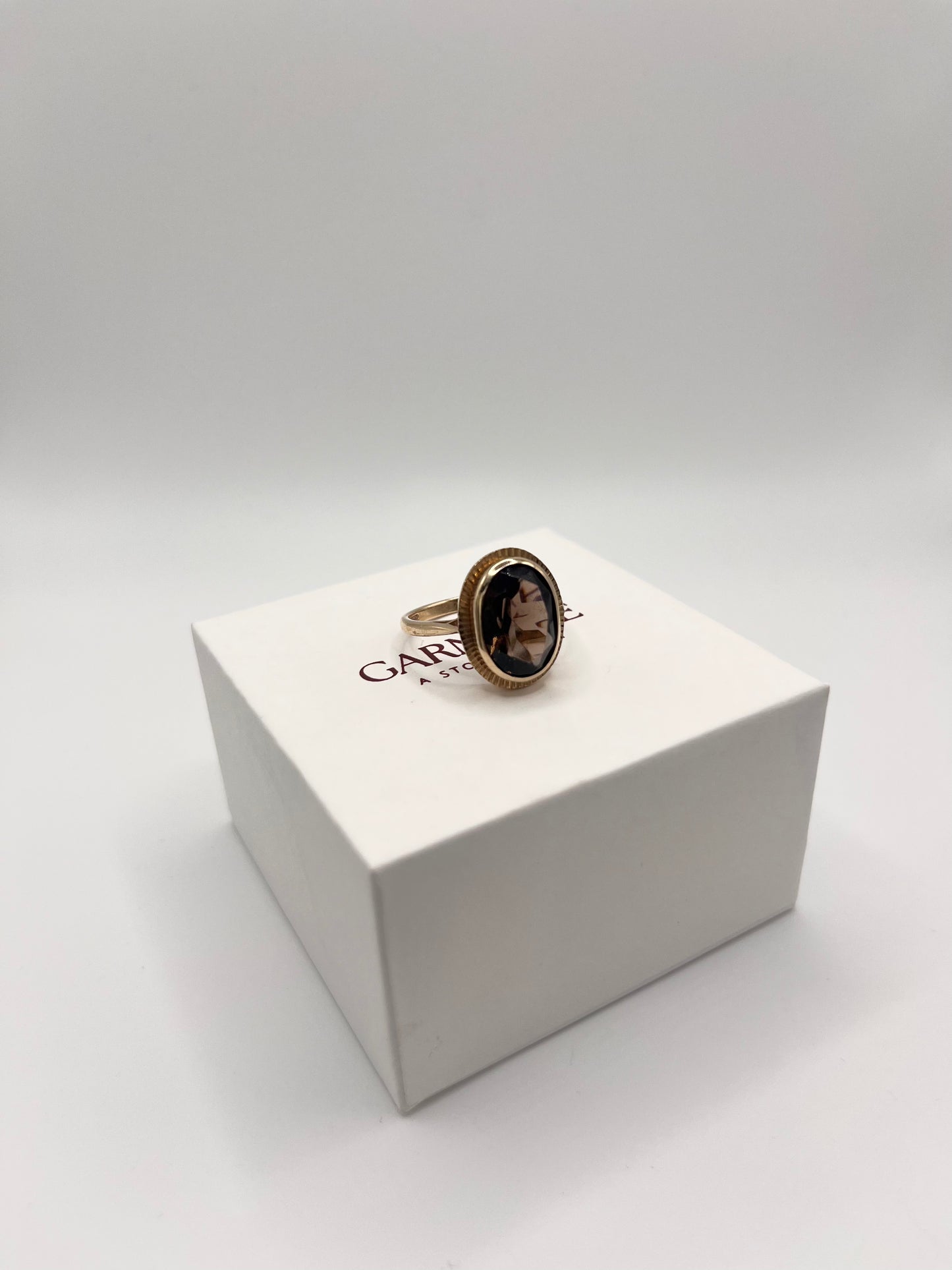 9ct Gold Smokey Quartz Dress Ring