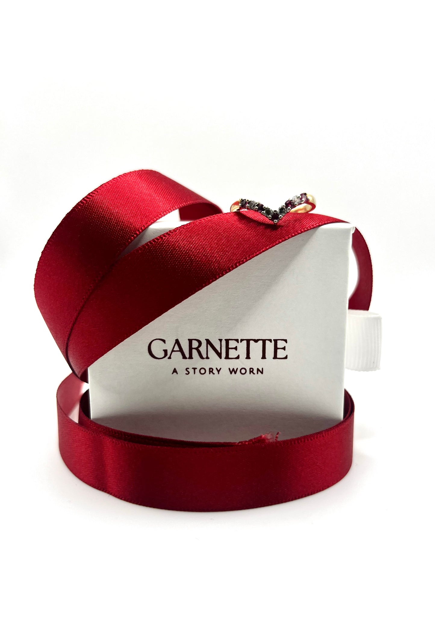 9ct Gold Ruby and CZ Ring